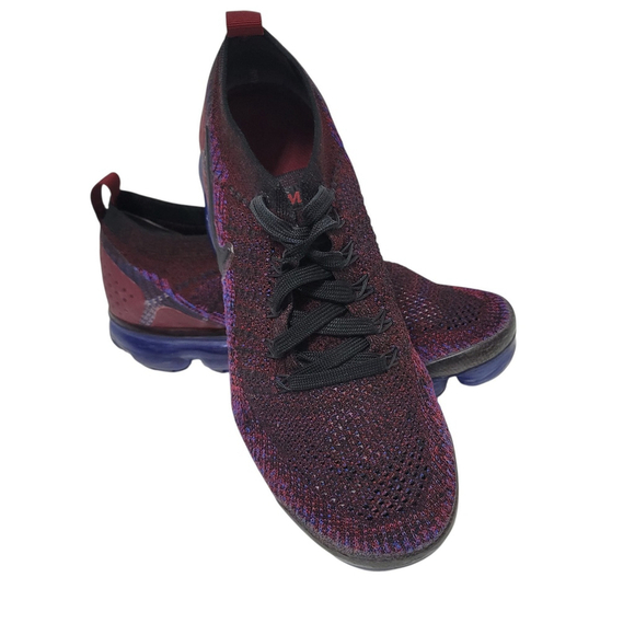 Nike ViporMax Burgundy Blue Black Women's Athletic Shoes Size 7.5